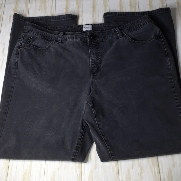 Just My Size Bootcut Curvy Faded Black Jeans Size 20W - Picture 2 of 16